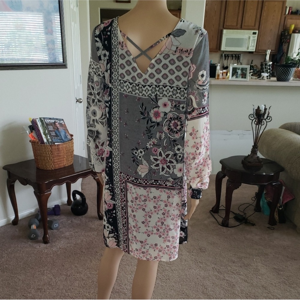 Hp Maurices M Patchwork Floral Split Long Sleeve … - image 3